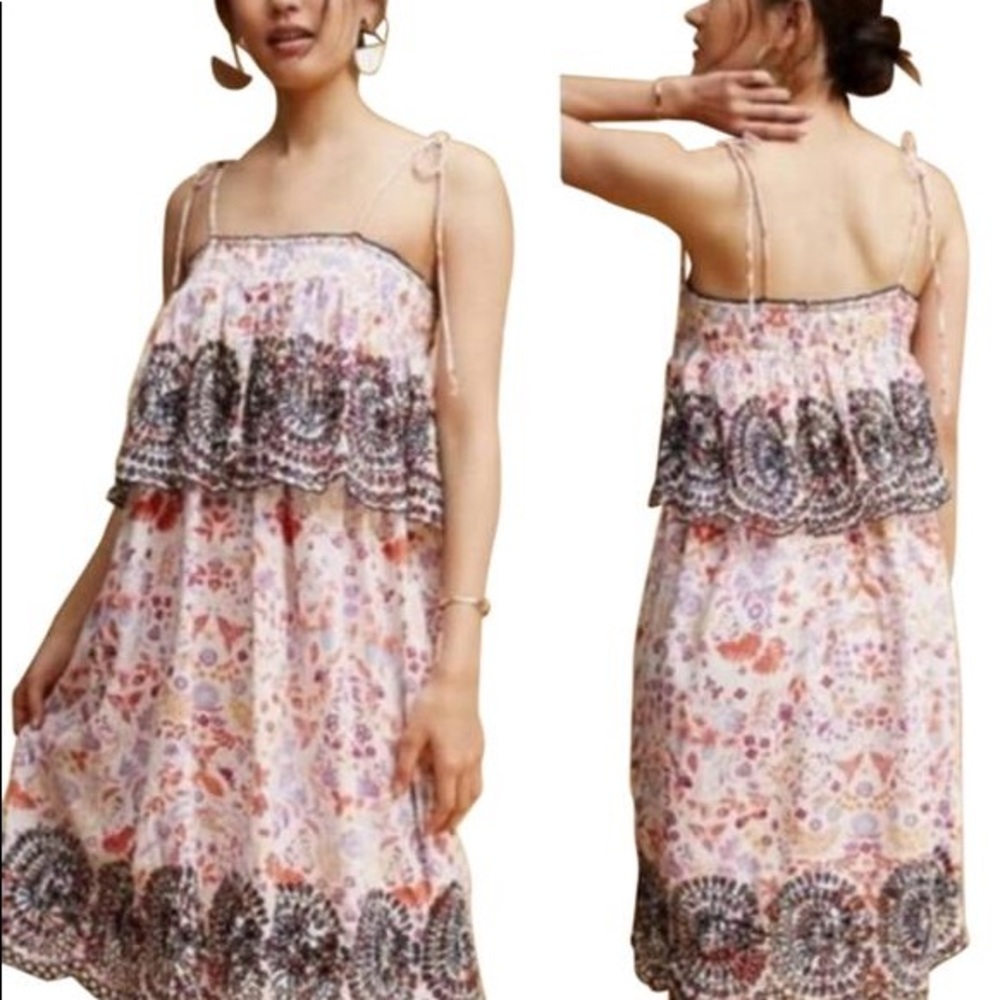 Antik Batik Floral Samsa Multicolored Sundress NWOT, size M/L